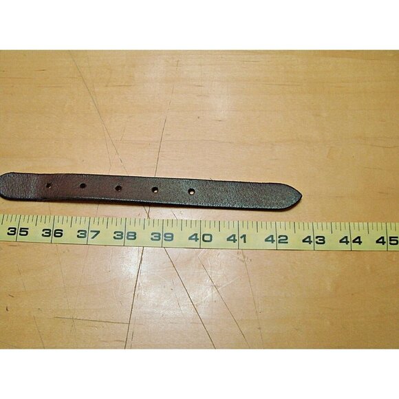 Vintage American Eagle Women Rhinestone Stud Leather Belt L-XL Brown Boho Urban - Picture 7 of 9